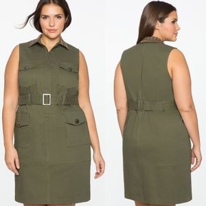 ELOQUII BELTED EMBROIDERED COLLAR DRESS SZ 16